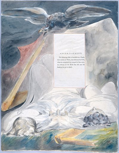 The Poems of Thomas Gray, Design 54, The Bard 02 by William Blake